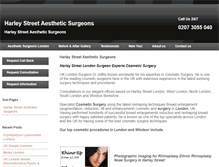 Tablet Screenshot of harleystreetaestheticsurgeons.co.uk
